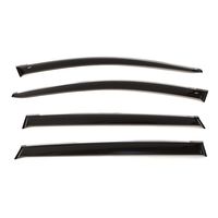 Дефлекторы окон для SKODA YETI I 2009-2018, ветровики на окна накладные, с хромированным молдингом