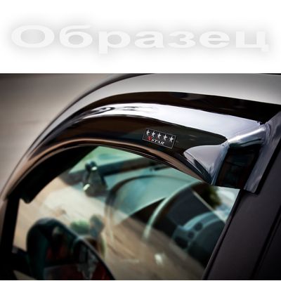 Дефлекторы окон для Lexus ES IV 2012- с хромированным молдингом, ветровики накладные