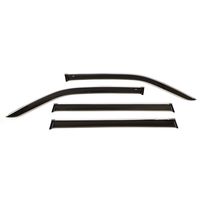 Дефлекторы окон для TOYOTA LAND CRUISER 300 2021-, 5 дв., ветровики на окна накладные, с хромированным молдингом